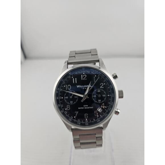 William L Mens Quartz Watch Multifunction Royal Blue Dial Mint Condition New! - Picture 8 of 14